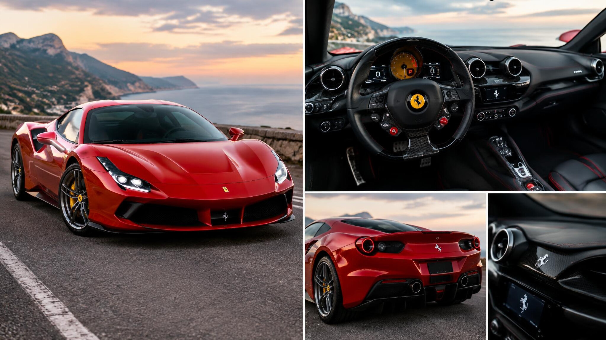 luxury sports car on road